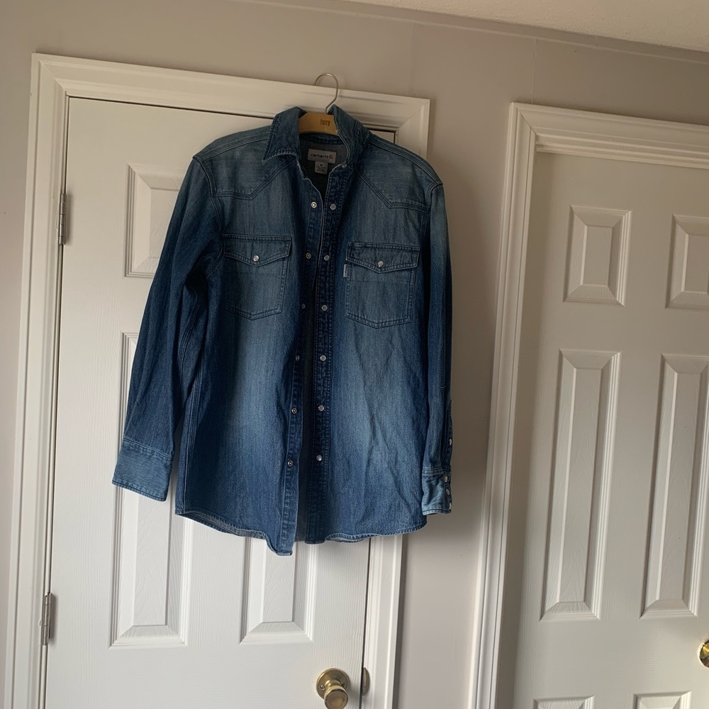 Carhartt Light Blue Denim Snap Shirt